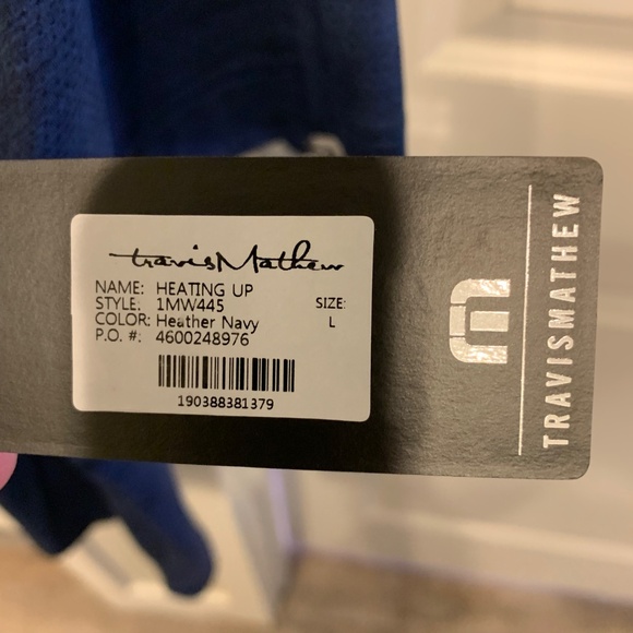 Travis Mathew Heather Navy Polo With Tags - Picture 3 of 5
